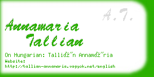 annamaria tallian business card